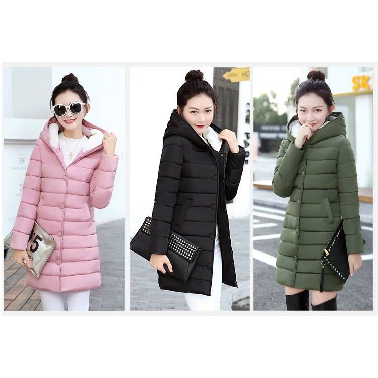 (Hàng có sẵn) Áo khoác phao nữ dáng dài | BigBuy360 - bigbuy360.vn