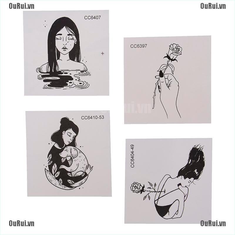 Set 5 Hình Xăm Dán Tạm Thời Nhiều Kiểu Độc Đáo