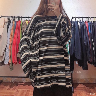 Áo len kẻ oversize 142