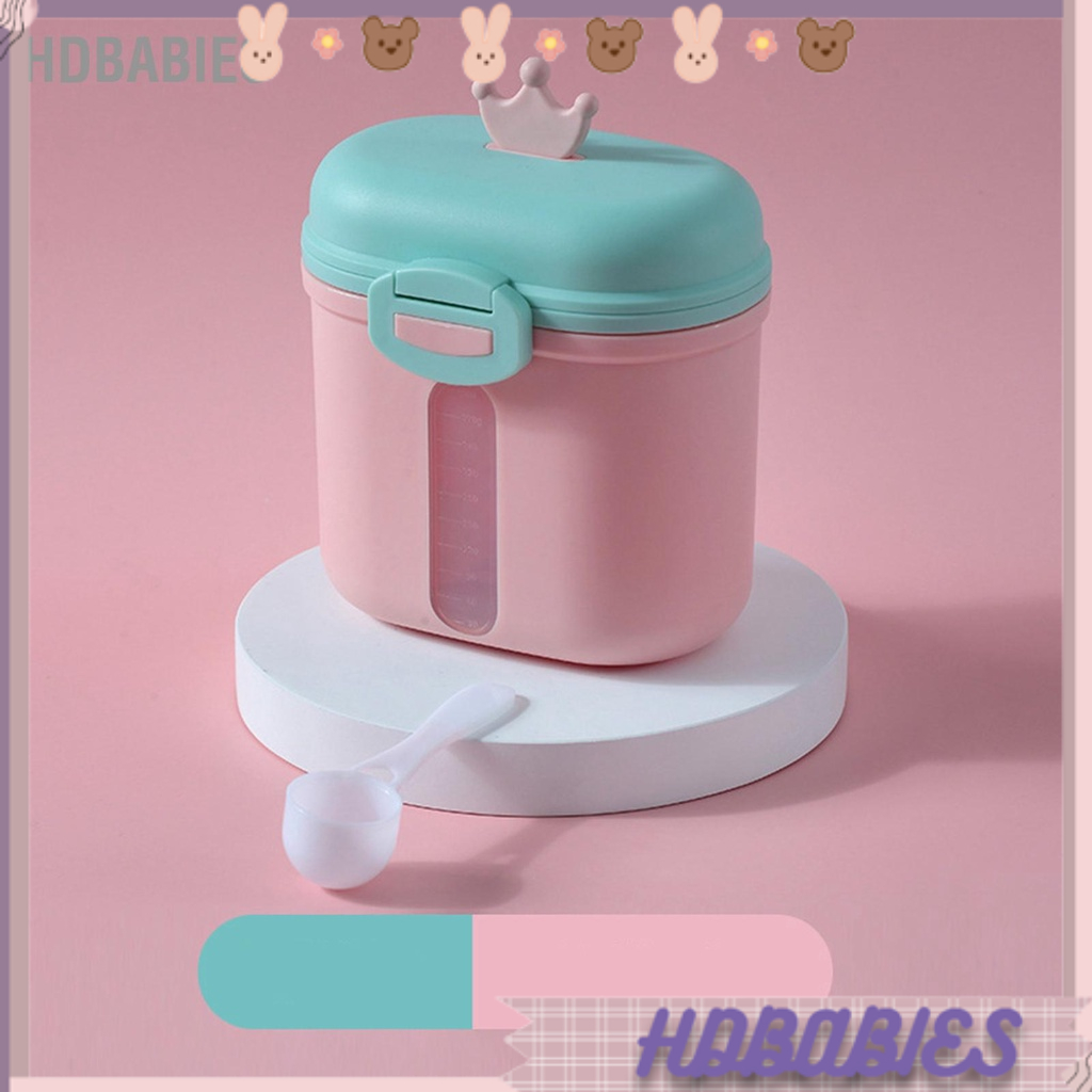 HDbabies Sữa Bột Cho Trẻ Sơ Sinh Hộp Bảo Quản Di Động Công Suất Lớn Thức Đựng Có Thìa Bé