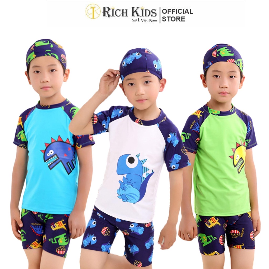 Bộ bơi kèm mũ cho bé trai RICHKIDS