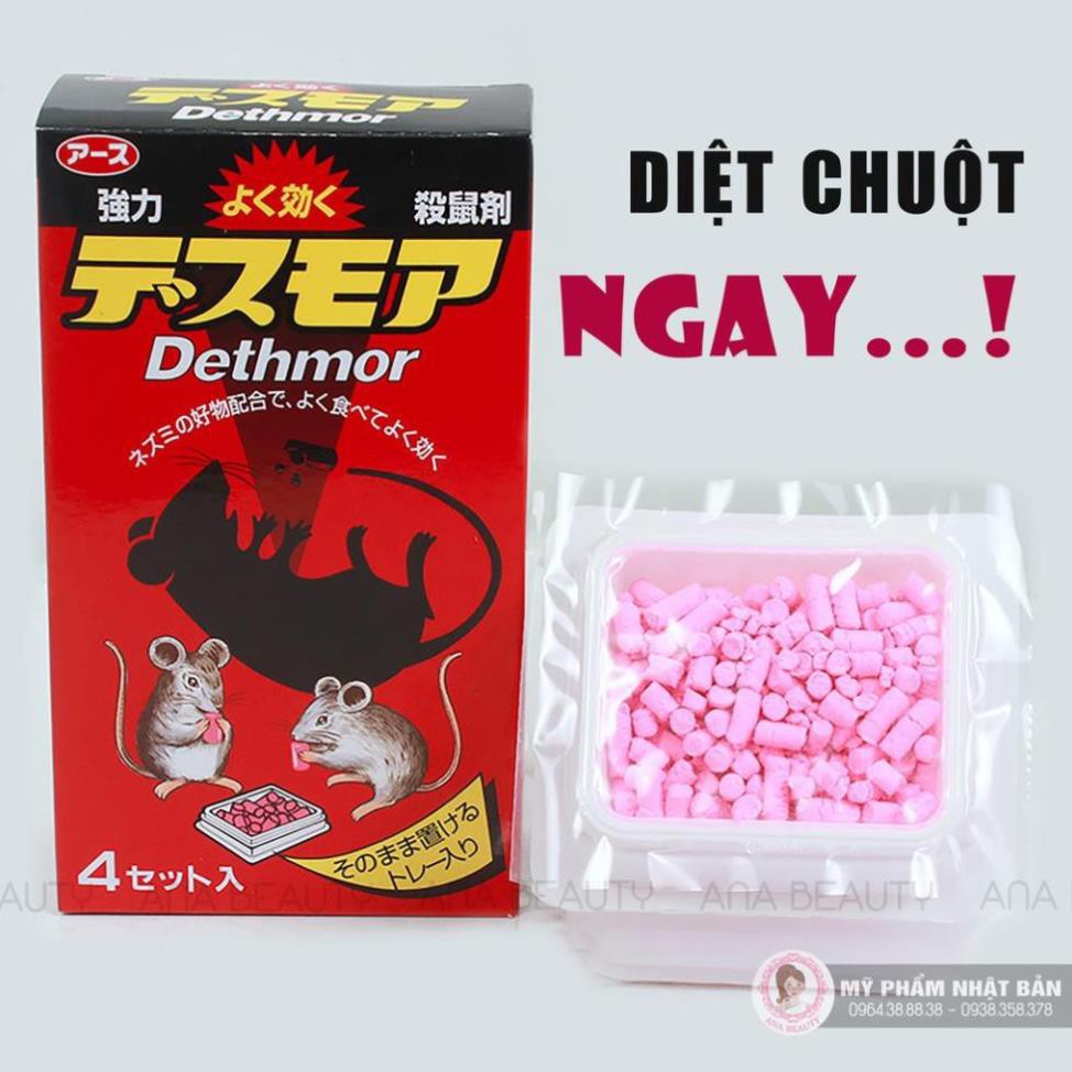 Thuốc diệt chuột Dethmor 4 vỉ dạng viên nội địa Nhật Bản Meishoku