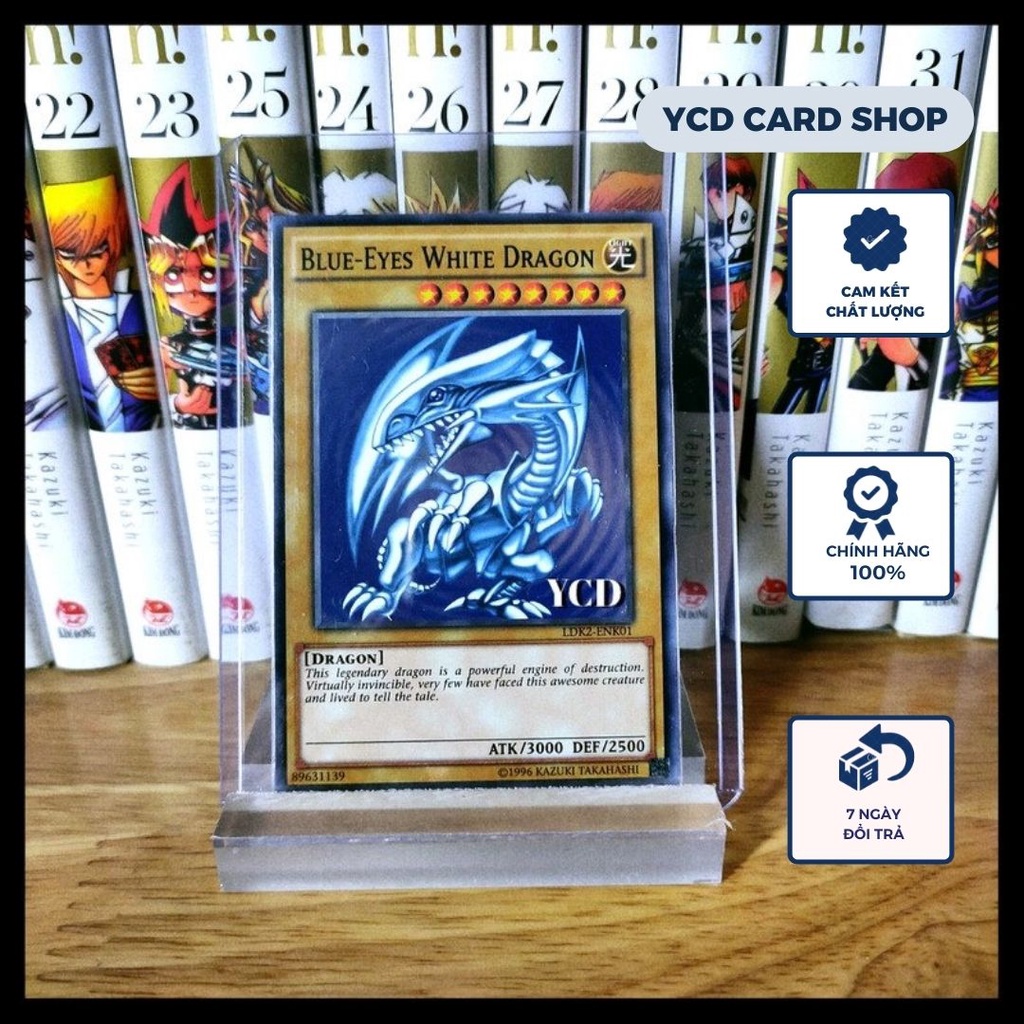 Thẻ bài Yugioh chính hãng Blue-Eyes White Dragon (Original Artwork) – Common
