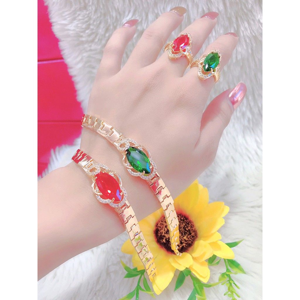 Lắc tay nữ UHA, lắc tay phong thùy bền màu thiết kế cao cấp sáng lấp lánh L12