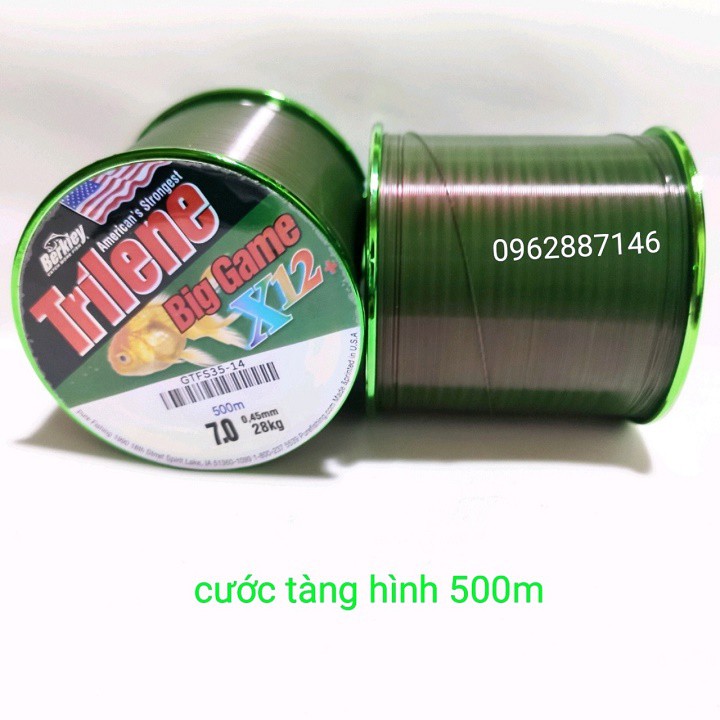 cước câu cá triline x12 tàng hình 500m đổi màu kì diệu