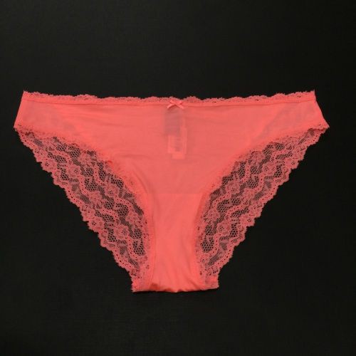 Quần lót nữ lụa phối ren Victoria's secret cam dạ quang ( TH1266 )