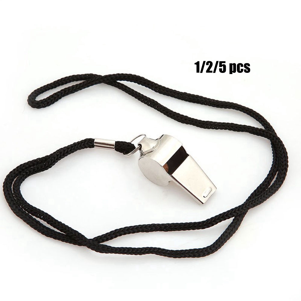 Bộ 1/2/5 Còi Thổi Trọng Tài Bóng Đá/Bóng Đá/Bóng Rổ Màu Đen/Vàng Kim Loại