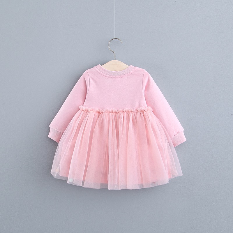 [Hàng cực đẹp] Váy công chúa ren bồng trang trí quả bông cực xinh cho bé gái