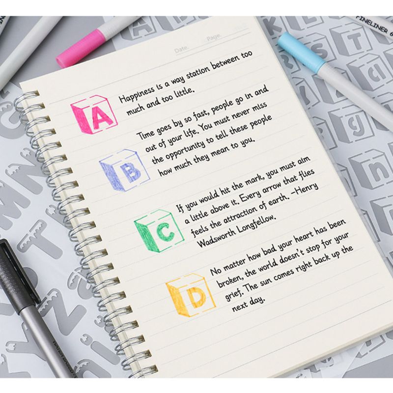 Bộ 20 khuôn vẽ hình chữ cái và số làm sổ lưu niệm DIY