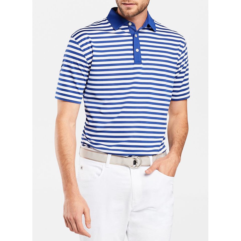 Áo Thun Nam Peter Millar Mens Golf Polo Sọc Xanh Chính Hãng 100% - GU Shop