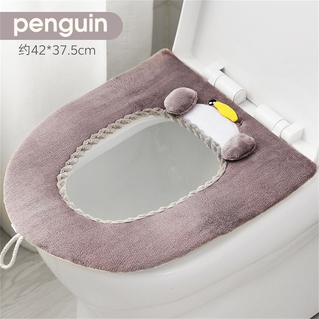 Đệm Lót Bệ Ngồi Toilet JUJIAJIA Bằng Vải Bông Mềm Mịn Không Thấm Nước