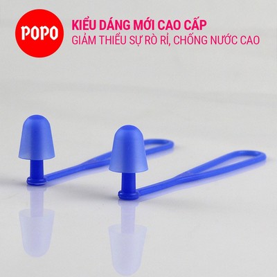 Bộ 2 nút bịt tai EP2 dây quai đeo chống tuột chống nước,  tạo cảm giác thoải mái và ngăn nước POPO
