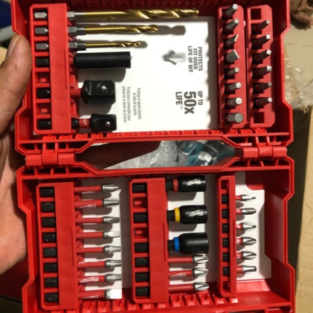 Bộ phụ kiện máy cầm tay milwaukee 40 món