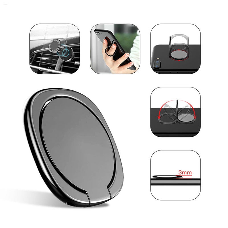 360 degree rotatable high quality metal phone holder ring