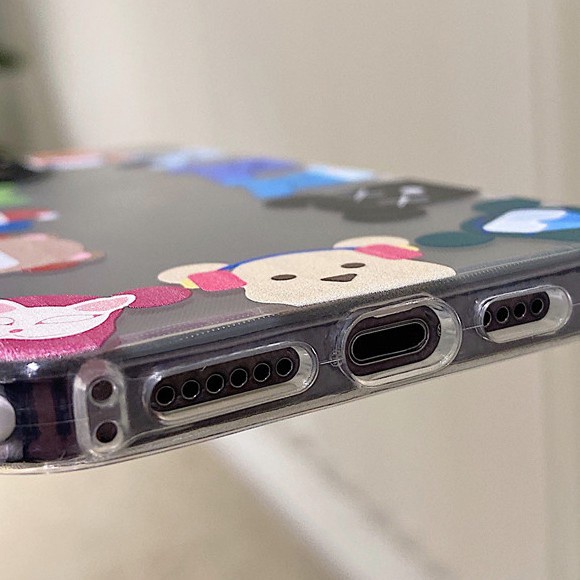 Ốp Điện Thoại Trong Suốt In Hình Gấu Hoạt Hình Cho Iphone 12 11Promax xr / xs 8plus / 7