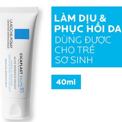 Kem dưỡng da La Roche-Posay Cicaplast Baume B5 40/100ml. giúp làm dịu, làm mượt, làm mát & phục hồi da phù hợp cho trẻ