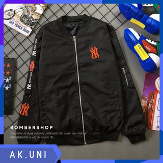 [Ảnh thật + có bigsize] Áo khoác BOMBER design  Unisex N.Y phối dây độc đáo (hàng thiết kế) ơi