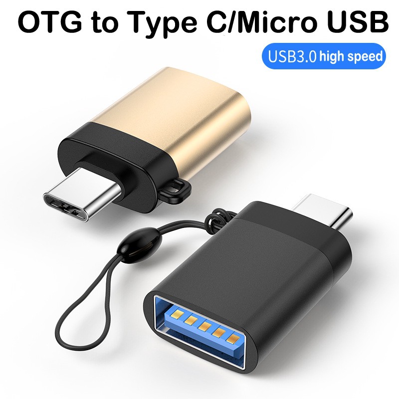 Đầu Chuyển Đổi OTG Micro USB Type C Sang USB OTG USB 3.0 Cho Realme IOS Android