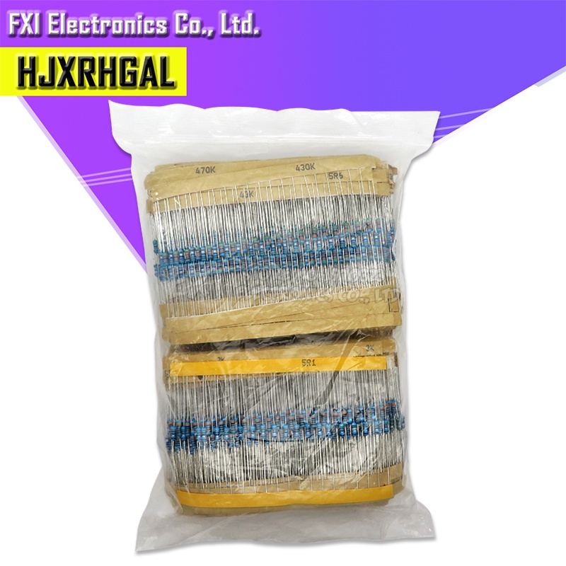 Set 3120 Điện Trở Màng Kim Loại 156Values 1 / 4W 1R-10M 1% Tolerance 1ohm-10Ohm