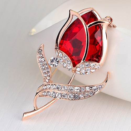 Trâm cài hình hoa Tulip đính đá thời trang