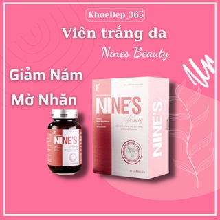 Viên uống trắng da Nines Beauty nâng tông tức thì giảm nhăn mờ nám hộp 30 viên hiệu quả tức thì