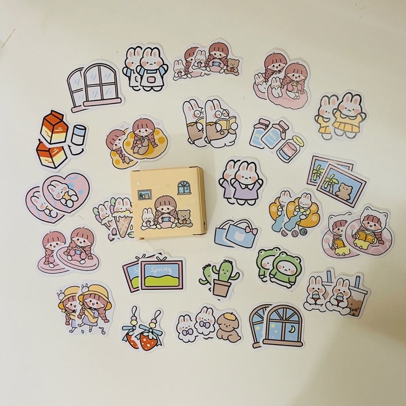 Hộp nhỏ 50 Sticker dễ thương