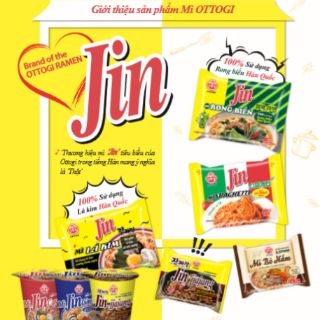 Mì jin cay/không cay ly 65g Ottogi