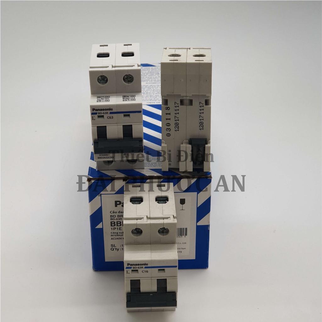 Aptomat  2P 16A, 20A, 25A, 32A, 40A, 50A, 63A , MCB Chống Cháy Chống Chập Điện PANASONIC