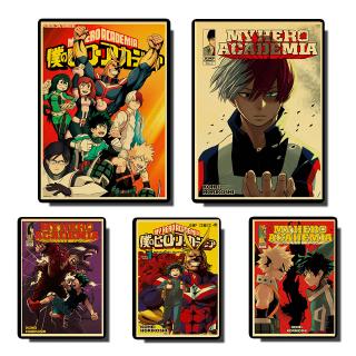 Poster Phim Anime My Hero Academia Treo Tường Trang Trí Chất Lượng Cao