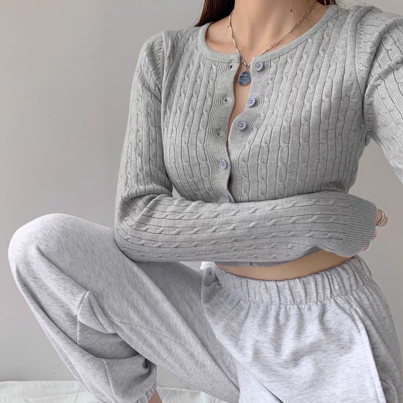 Áo cardigan len vặn thừng cao cấp | BigBuy360 - bigbuy360.vn