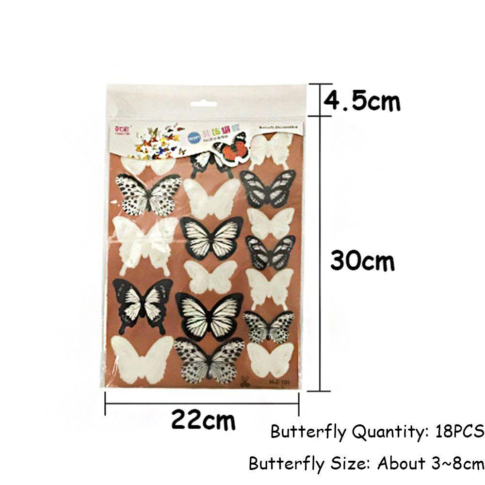 Set 18 Miếng Dán Hình Bướm 3D Trang Trí Phòng Bé