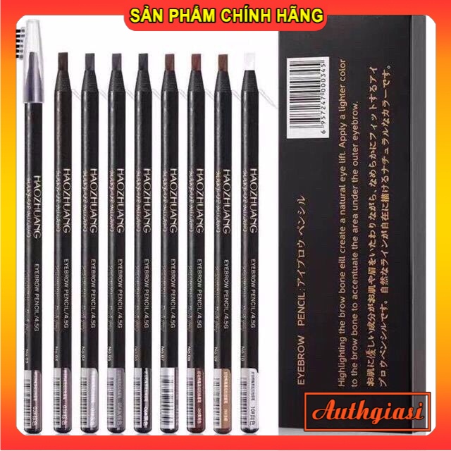 Chì xé kẻ mày cứng xịn chống nước gảy phẩy sợi Haozhuang Make Up Milano Eyebrow Pencil