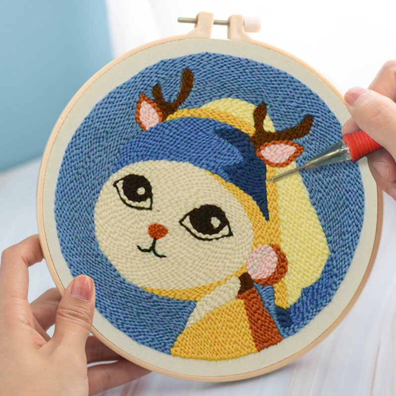 kit thêu nổi gói nguyên liệu thêu xù