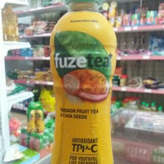 6 chai trà đào và hạt chia Fuze Tea 350ml