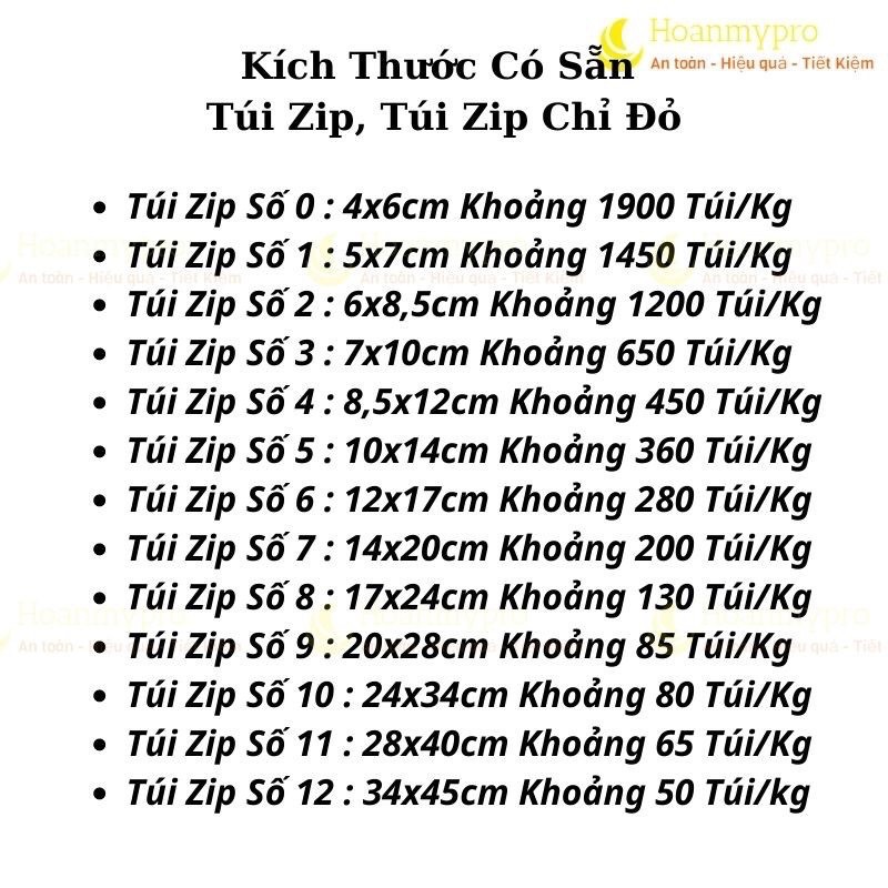 [FreeShip] 100g Túi Zip Chỉ Đỏ Bền-Dai- Đẹp