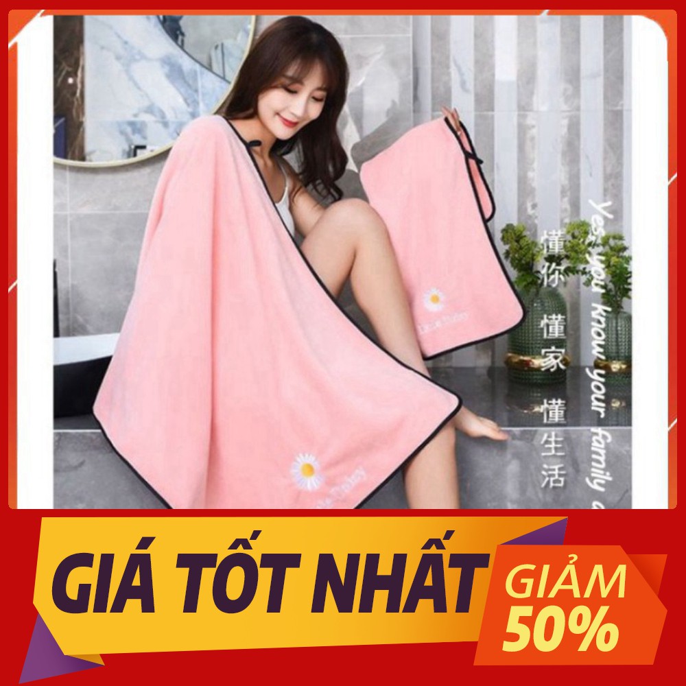 [Sale toàn shop] SET 2 KHĂN TẮM + KHĂN MẶT XUẤT HÀN HOA CÚC