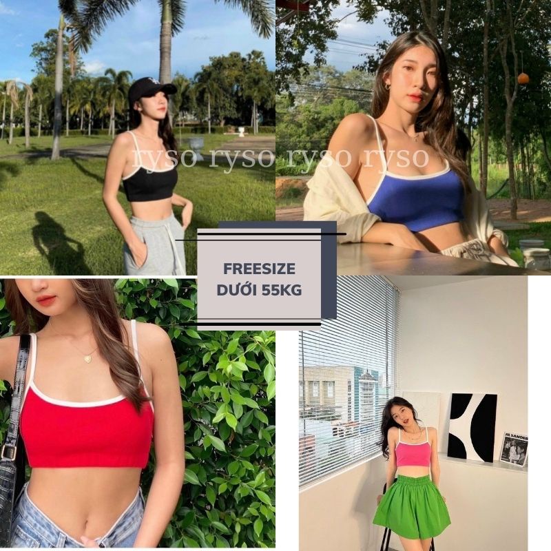 Áo Ống Croptop Trơn Croptop Chất Borip Co Giản Mịn Mát , Áo Không Dây Sexy Basic