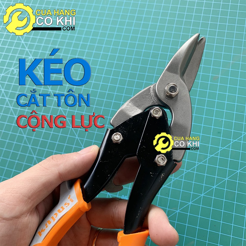 Kéo cắt tôn- Kéo cắt thạch cao cộng lực Kapusi - Bảo Hành 12 tháng