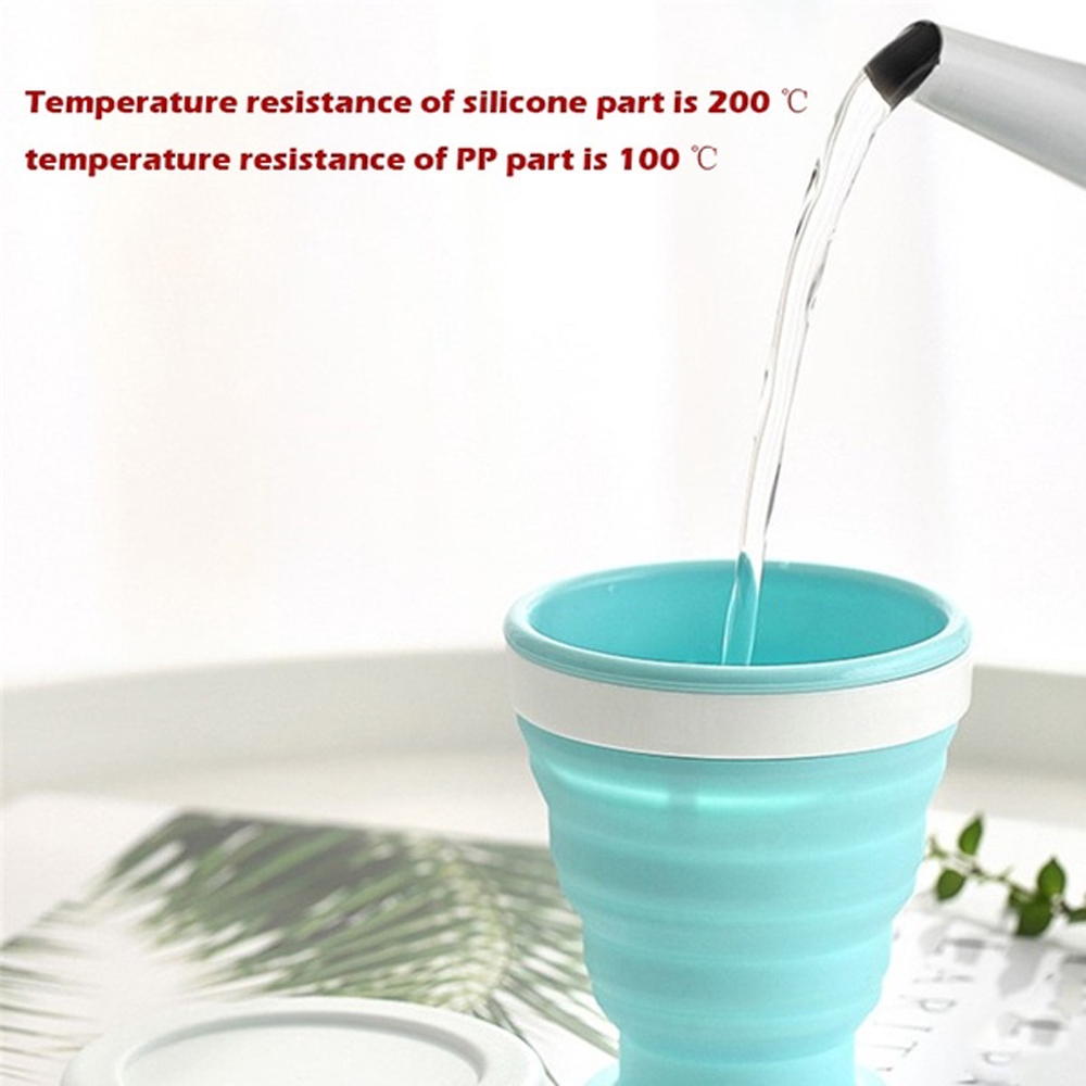 Cốc Silicone Có Thể Gấp Gọn Tiện Lợi 100/200/350ml Dùng Khi Đi Cắm Trại