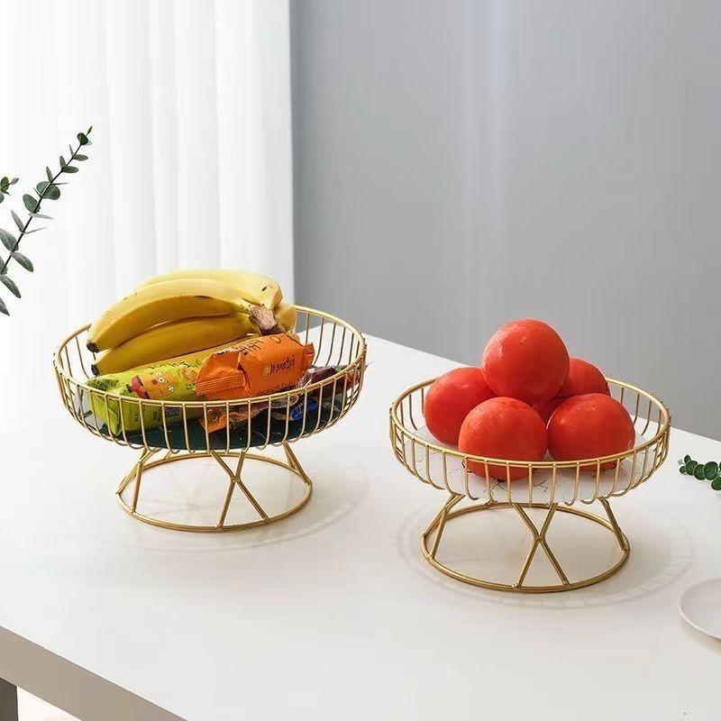 Rổ Trái Cây Sang Trọng Nhẹ. Đĩa Đựng Trái Cây Để Bàn Sáng Tạo Phong Cách Châu Âu Sang Trọng