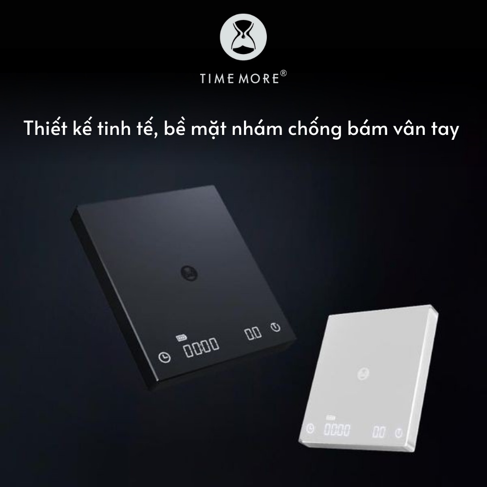 Cân điện tử Timemore Mirror Black/White basic+