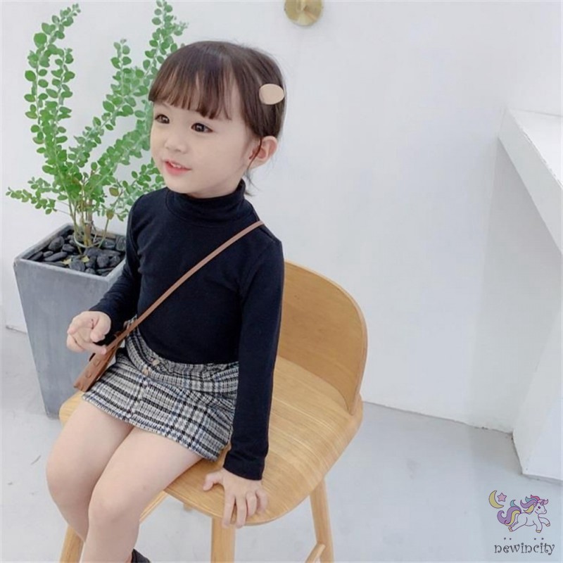 Áo Blouse Cổ Cao Tay Dài Hàn Quốc Cho Bé Gái