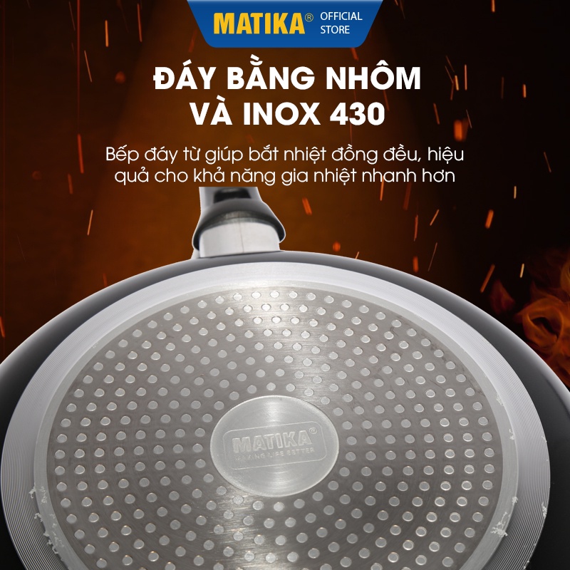 [Mã BMBAU50 giảm 10% đơn 99k] Chảo Chống Dính MATIKA MTK-01-24-26-28-30