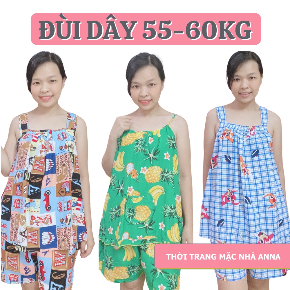 55-60kg Bộ tole đùi mặc nhà kiểu dáng đơn giản dễ thương