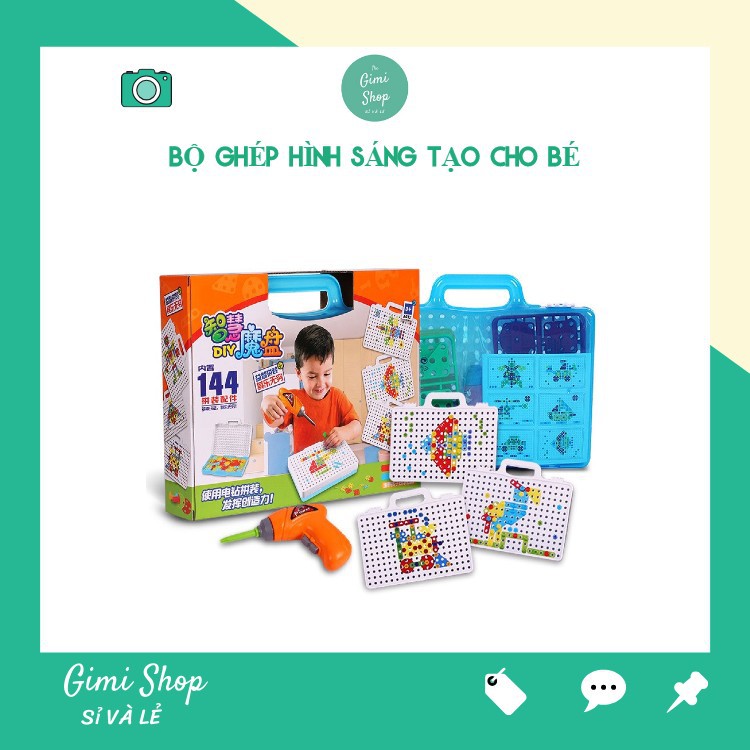 BỘ XẾP HÌNH 144 CHI TIẾT SÁNG TẠO CHO BÉ TỪ 3 TUỔI TRỞ LÊN