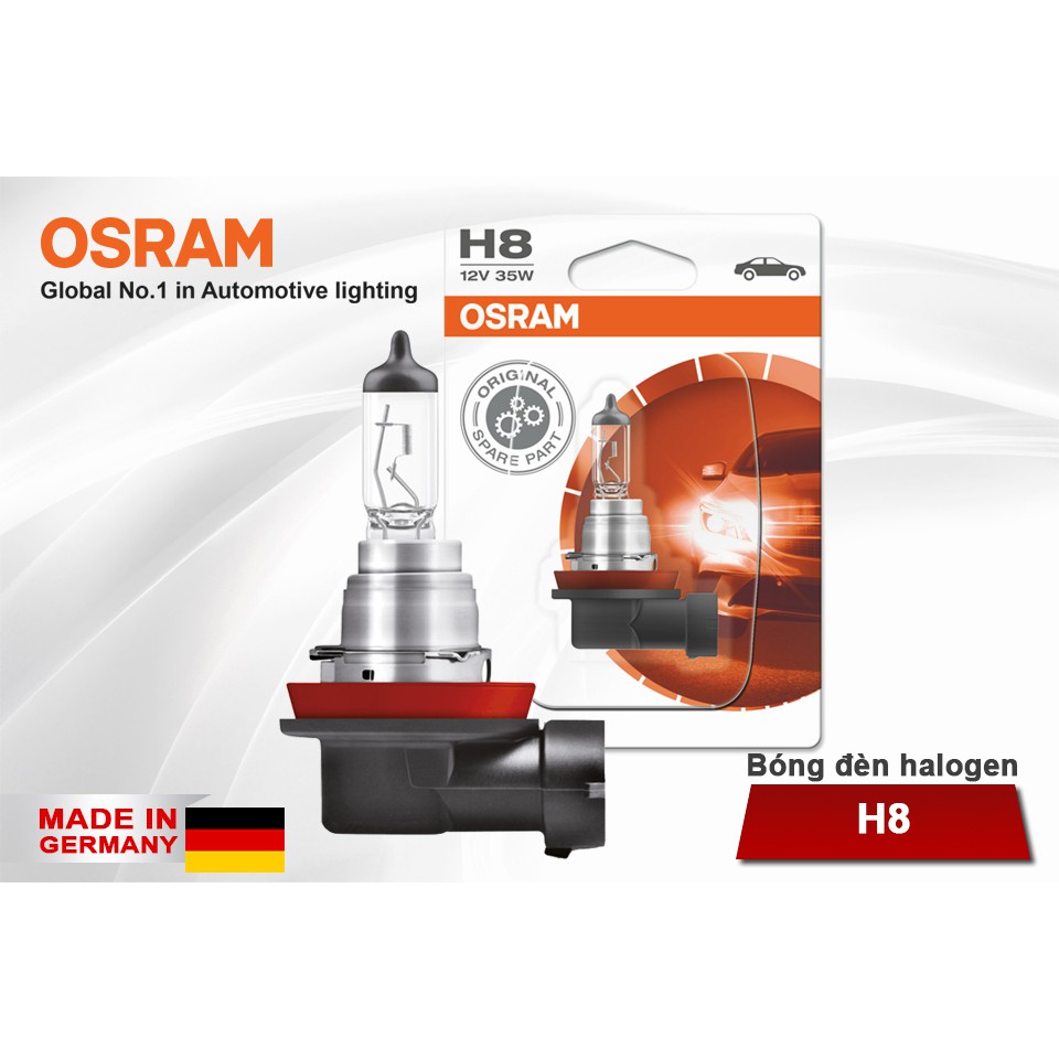 [Mã BMBAU50 giảm 10% đơn 99k] Bóng Đèn Halogen OSRAM Original H8 12V 35W