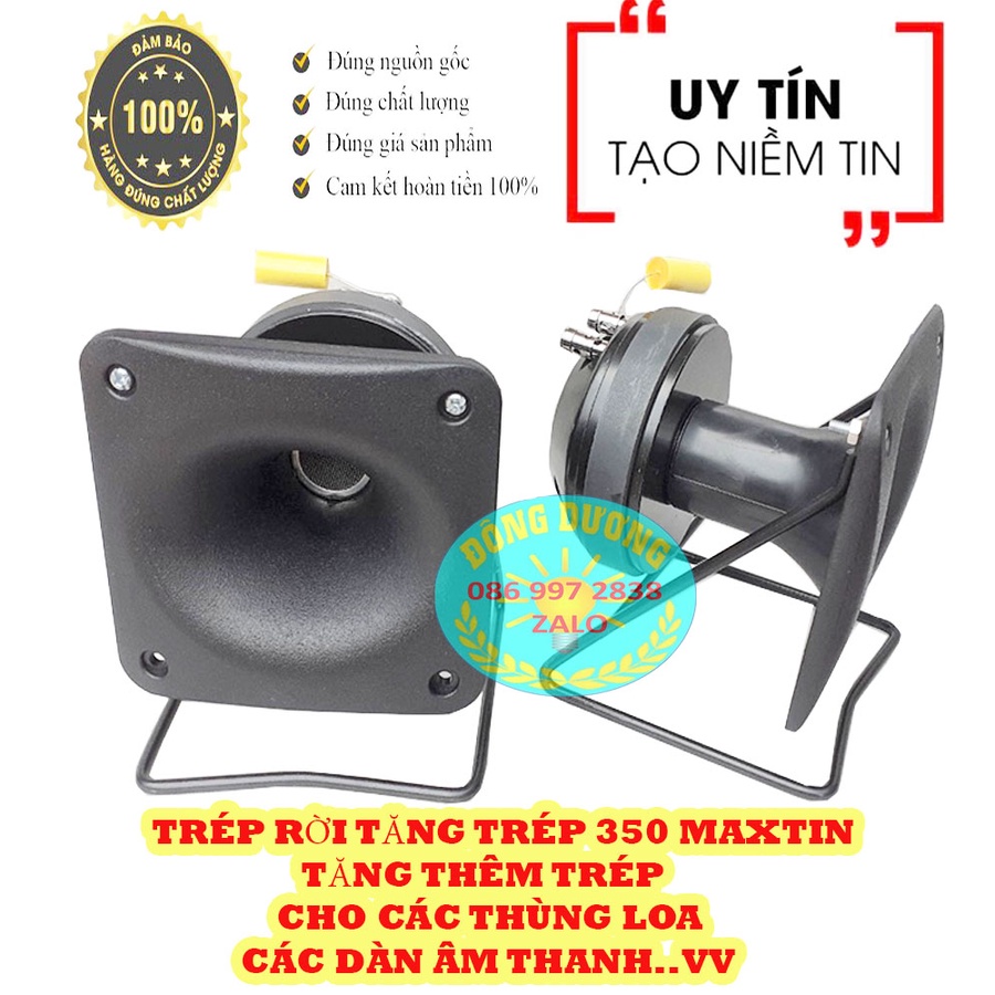 BỘ 2 LOA BỔ SUNG TRÉP RỜI CHO DÀN ÂM THANH - CỦ TRÉP 350 MAXTIN + HỌNG 12x12 + CHÂN TỤ - LOA TĂNG TRÉP