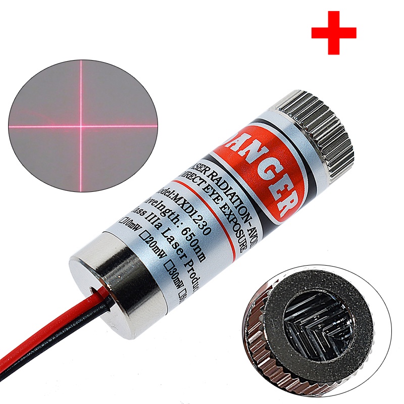 Mô Đun Laser Điểm Đỏ 5mW 650nm Đầu 5V Có Thể Điều Chỉnh