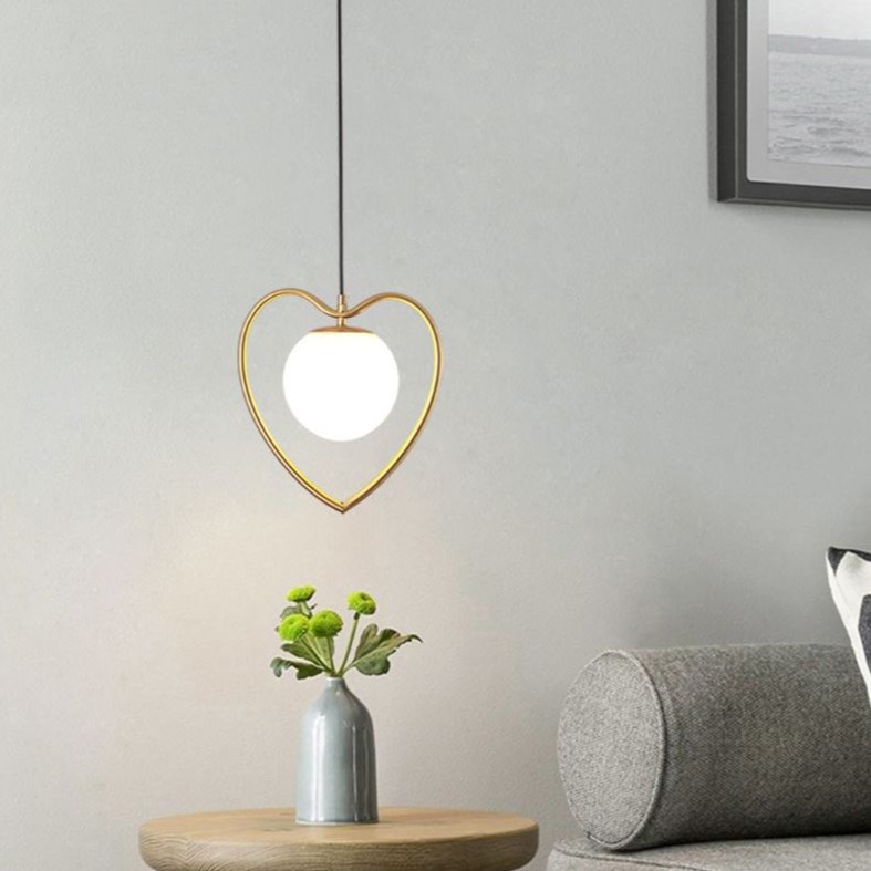 Đèn thả GUNPO chao mika khung mạ vàng hình lá sen độc đáo - 3 chế độ ánh sáng dây dài 2 mét thả tab đầu giường, bàn ăn