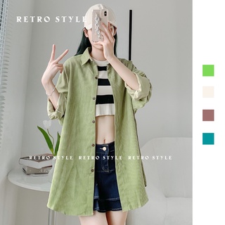 Áo sơ mi nhung tăm, sơ mi nữ,áo dài tay oversize Sominhungtam181_P0K19
